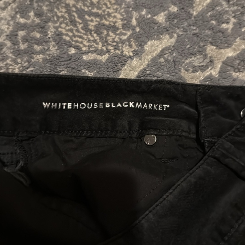 White House Black Market Mid-rise Velvet Black Skinny Jeans Size 2 - Picture 6 of 10